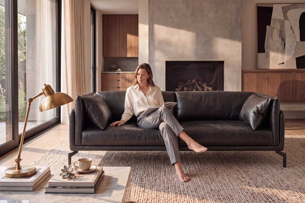 Sofa Exotic - Leather Black lifestyle