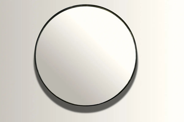 Round plain mirror Black100 cm