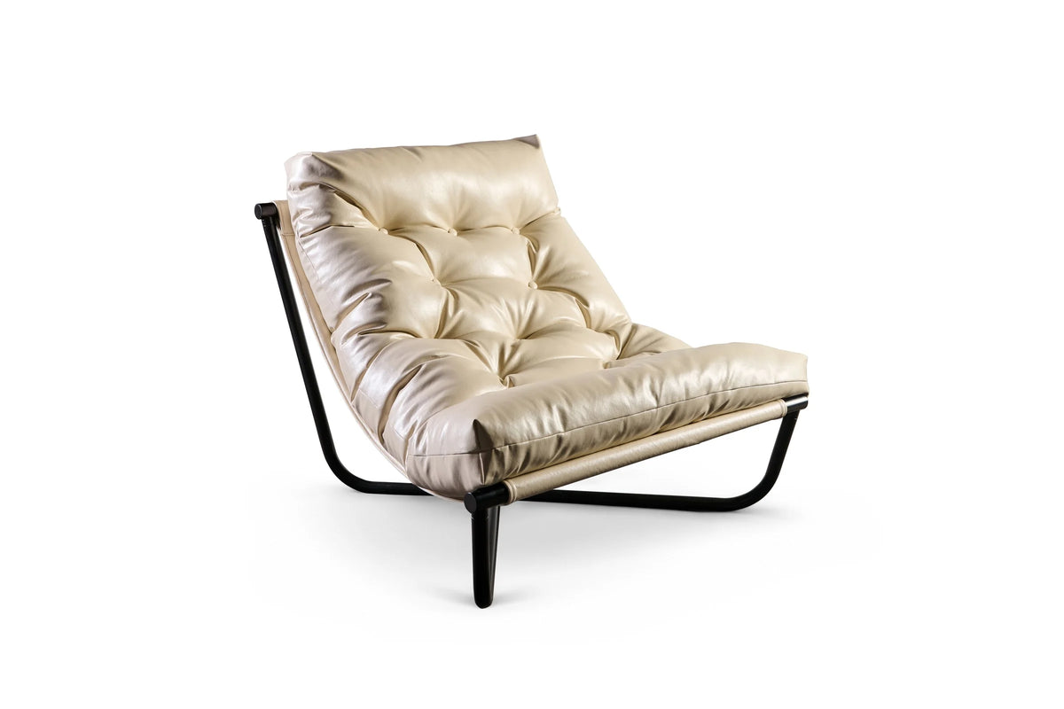 Armchair Avon - Leather Off-white