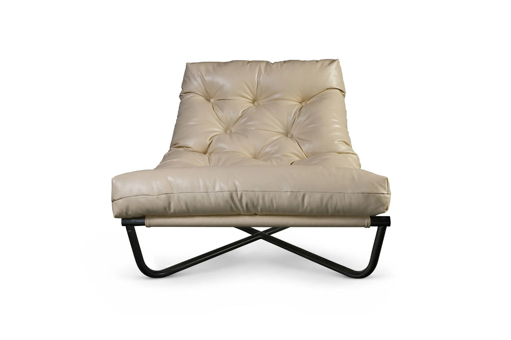 Armchair Avon - Leather Off-white