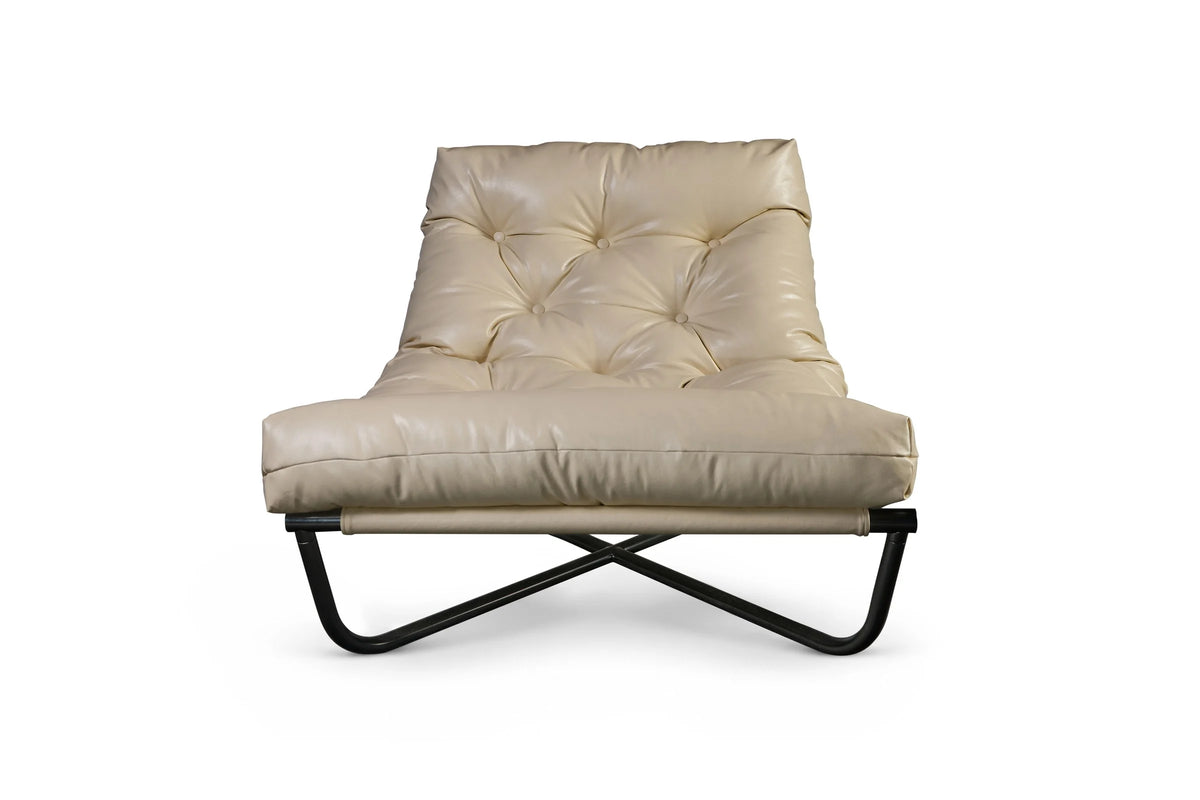 Armchair Avon - Leather Off-white