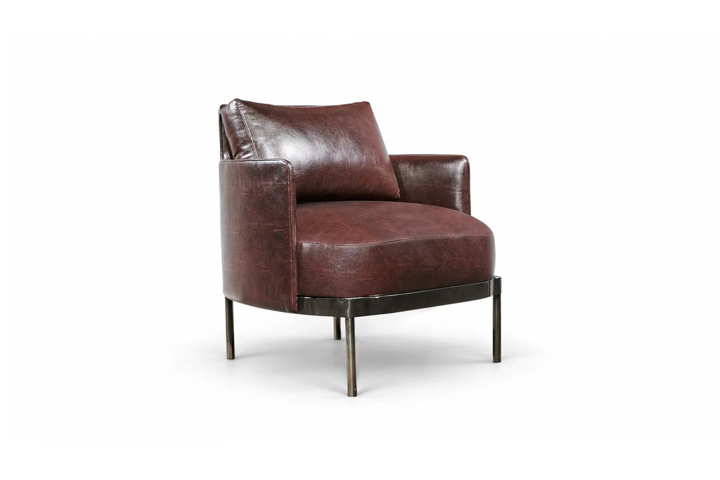 Armchair Nova - Leather Brown