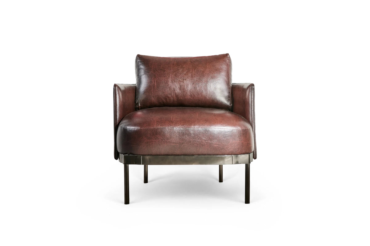 Armchair Nova - Leather Brown