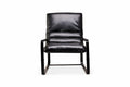 Armchair Snow - Leather Black