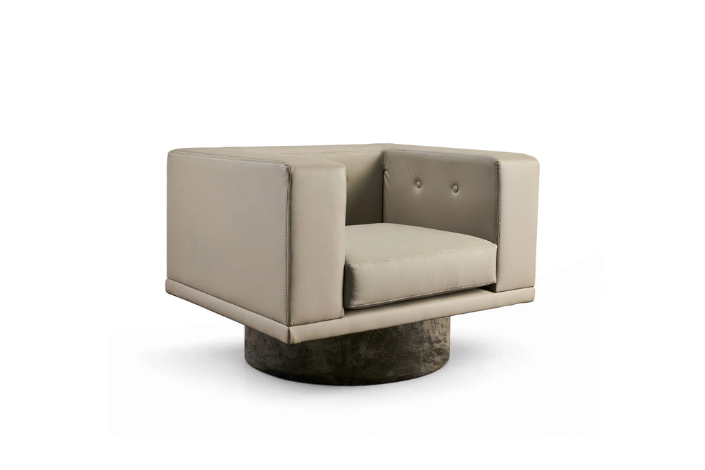 Armchair Zambia - Leather Off-white