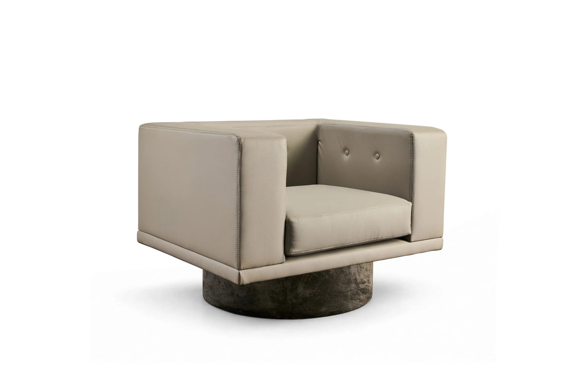 Armchair Zambia - Leather Off-white