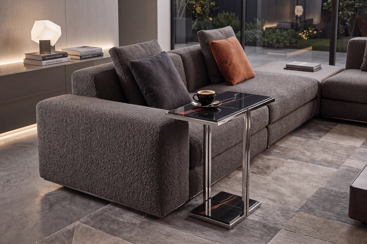 Huston side table in a living room