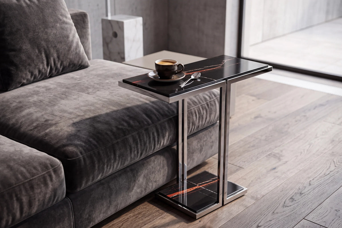 Huston side table styled