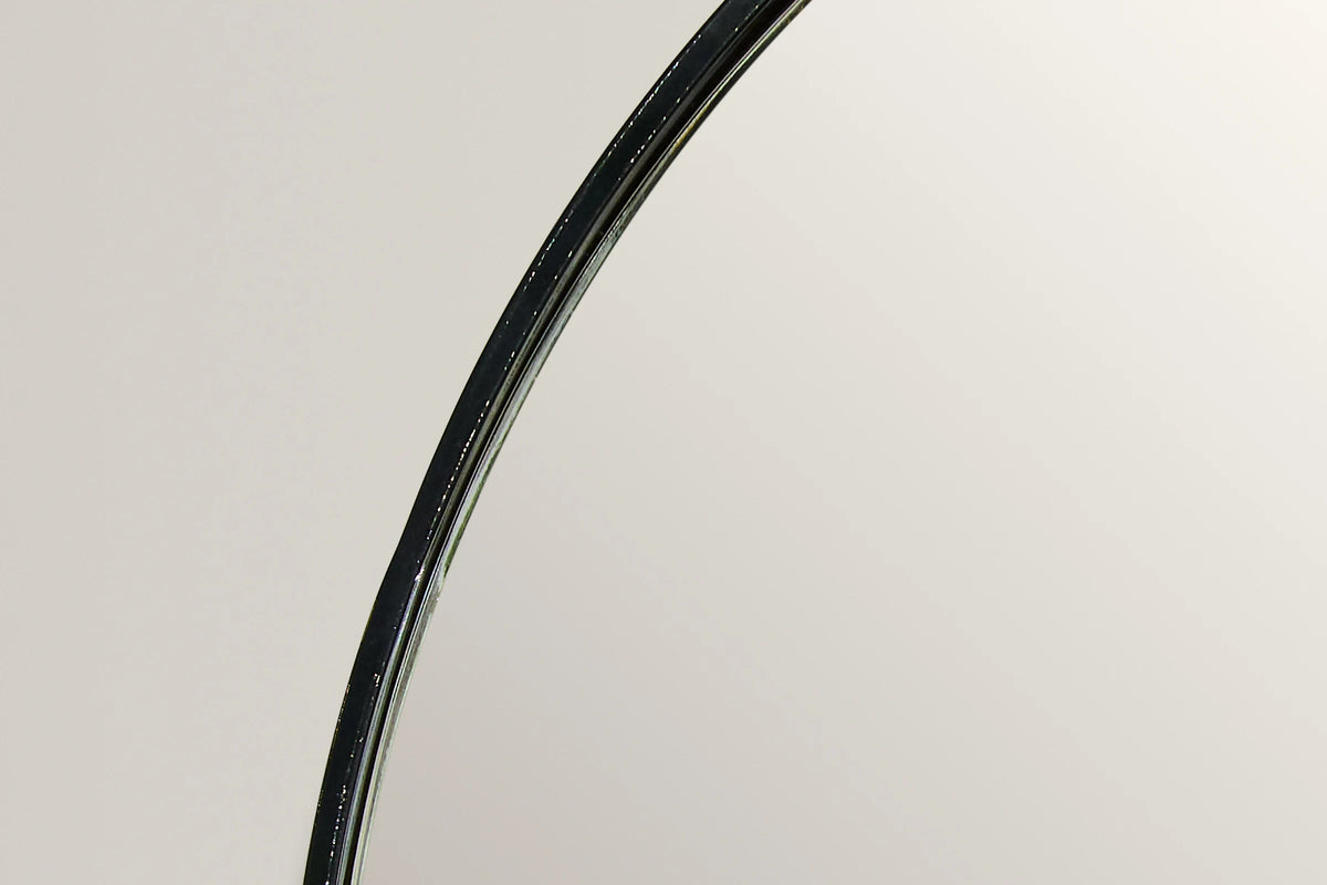 Round plain mirror Black100 cm