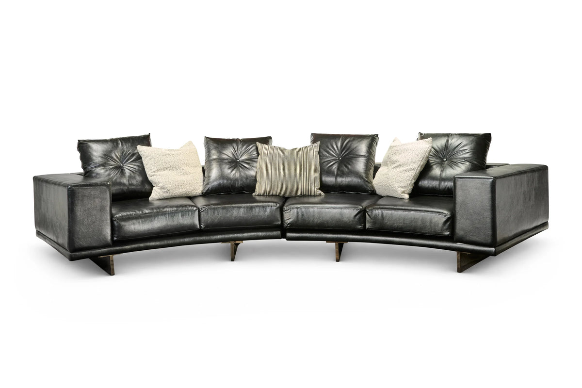 Sofa Curvy Prada - Leather Black
