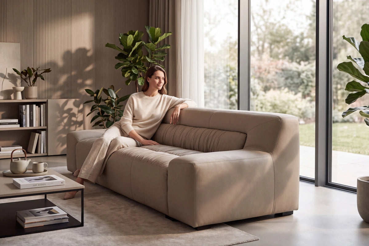 Sofa Witt - Leather Off-white lifestyle